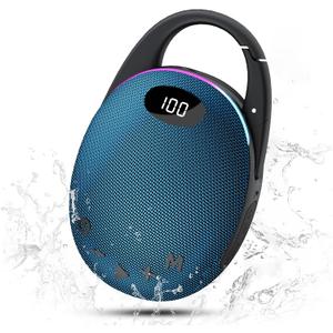 Portable Mini Bluetooth Speaker with HD Sound, LED Power Display, Big Pro Sound with Punchy Bass,Integrated Carabiner, 25H Playtime, Colorful RGB Lights, TWS pairing,Outdoor/Party/Travel, Gift Ideas