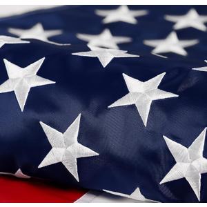 Bandera de Estados Unidos Bandera de Estados Unidos de nailon de larga duracin, estrellas bordadas, rayas cosidas, proteccin UV, perfecta para exteriores Bandera de Estados Unidos (1.0 x 1.3 ft)