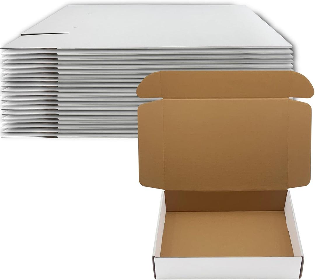 14x10x3 inch Shipping Boxes Set of 20 White Corrugated Cardboard Box Mailer Boxes for Packaging Small Business ShippingMailing Boxes Bulk for Birthday Wedding Party Book Literature Gift Giving
