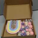 47 PCS Unicorn Cake Topper Unicorn Rainbow Cake Decorations with Rainbow Butterflies Unicorn Balls Happy Birthday Cake Decorations (Style 2)