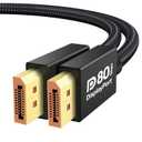 IVANKY 80Gbps VESA Certified DisplayPort Cable 2.1, 16K Display Port 2.1 Cable, [16K@60Hz 8K@240Hz 4K@480Hz, HDR DSC], DP80 Display Cord Compatible with Monitor, Graphics 5090 7900XTX-6.6FT (Black)