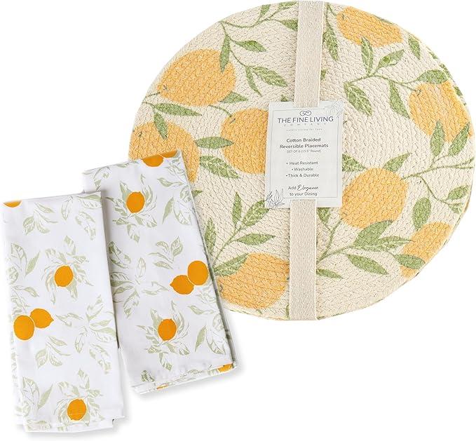 The Fine Living Co. Lemon Print Kitchen Towel (18x28 inches 1 Pack