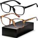 Eyewear Frames for Men - Blue Light Blocking Square Glasses, Anti UV Ray Computer Gaming, Blue Blockers for Women, Black & Tortoise