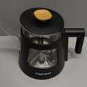 Topwit Electric Kettle, 1.0L Electric Tea Kettle with Removable Stainless Steel Infuser, BPA-Free Electric Glass Kettle with Window, Double Wall Water Warmer, Gooseneck, Auto-shut Off, Black