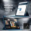 JETech Rotating Case ONLY for iPad Air 11-Inch M4/M3/M2 (2026/2025/2024), iPad Air 5/4 (2022/2020 5th/4th Generation 10.9-Inch), 360 Degree Rotation Protective Stand Cover Clear Back (Blue)