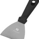 The Italian Kitchen Professional Pizza Dough Scraper, Stainless Steel Triangular Pizza Dough Spatula - 3.75 Inch Blade, 9.5 Inches Overall