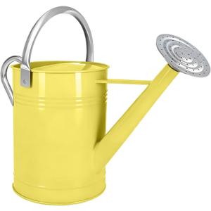 Galvanized Iron Watering Can for Indoor Plants, DIY Watering Cans for House Plant Garden Flower, Long Spout Water Can for Outdoor Watering Plants 6.44L 1.7Gallon (Beige)
