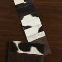 Natural Cowhide Leather Squares, Mixed Colors Hair-On Hide, 6 * 6 Inch, Pack of 10 (Black (12 x 12))