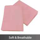 iMaylex Soft 100% Egyptian Cotton Zipper Pillow Case, Cozy and Lightweight Pillowcase, Set of 2, Lotus Pink, Standard, 20" x 26"
