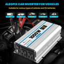 1000W Car Inverter 12V to 110V DC to AC Power Inverters for Vehicles with 2 AC Outlets/36W PD USB-C/18W QC USB-A Fast Charging/Cigarette Lighter/LED Display/100A Cables 1000 Watt Inverter