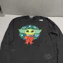 Amazon Essentials The Mandalorian Grogu Holiday Christmas Wreath Long Sleeve T-Shirt, Size: S
