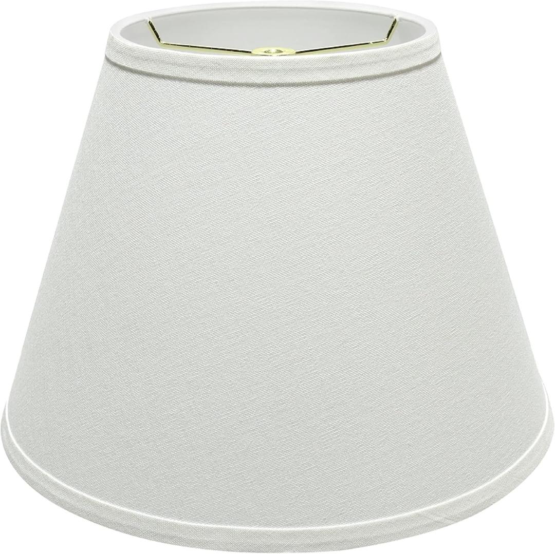 Aspen Creative 32682 Transitional Empire Shape Spider Construction Lamp Shade, White, 7" Top x 13" Bottom x 9-1/2" Slant Height
