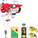 VEVOR 880lbs Electric Hoist with Wireless Remote Control, 110v Electric Hoist with Remote Control, 40ft/20ft Lifting Height Motor, for Garage Warehouse Factory