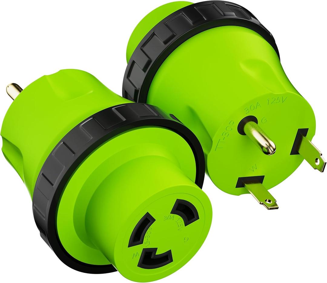 Leisure Cords 30A Male To 30Amp Female Twist Adapter RV Locking Power Cord Male to Female Camper Generator Cable Adapter Electrical Converter Plug (30A Male To 30A Female)