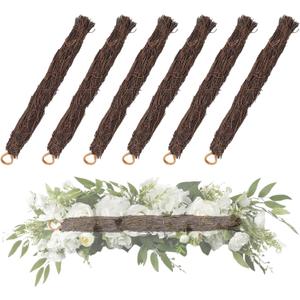 Natural Grapevine Swag Base - DIY Crafts Decorative Swag Wreath Making Supplies for Holiday Party Decor - 6 Pack