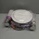 2 x Halloween Paper Plates, Halloween Party Plates and Cups With Straws, Disposable Tableware Party Supplies, Serve for 25 Guests, Spooky Pumpkin Bat Castle, 125 PCS