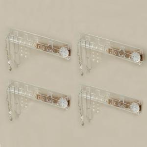 Necklace Organizer Jewelry storage Holder Bracelets Earrings Keys Organizer Hanger Self-Adhesive Wall Acrylic Cabinet Display Easy Hanging for Studs Dangling Bangle 4 Packs