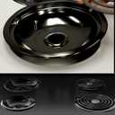 Burner Drip Pans 2 Large 8'' WB31M20 & 2 Small 6'' WB31M19 Porcelain Drip Pan Set Fit for GE Hotpoint Electric Stove Top - Include 2 Pcs 6'' Drip Pan and 2 Pcs 8'' Drip Pan by AMI PARTS