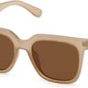 Large Square Sunglasses Trendy Polarized Sunglasses for Women Men Classic Retro Style UV400 Protection