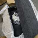 Linen Storage Ottoman Footstool ，Multifunctional Sofa Stool with Hidden Storage Space, Soft Linen Fabric, Sturdy Wooden LegsIdeal for Living Room/Bedroom/Entryway