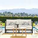 LVTXIII Outdoor Lumbar Pillow Covers Only Set of 2 Patio Decorative Pillow Cases, Water Repellent Lumbar Cushion Cases for Sofa, Patio Couch Garden Use, 12x20 Inch, Dailey Tan