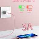 iPhone 16 USB C Cable Fast Charging [2 Pack, 6FT], USB A to USB C Charger Cord, Upgraded Extra Durable Braided USBC Cable Compatible with iPhone 17 16 15 Pro Max, LG and More-Pink