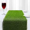 Artificial Grass Table Runner, 13 x 108 In Turf Table Runner - Realistic Faux Grass Runner for Golf Party, Wedding, Baby Shower, Indoor Outdoor Decor