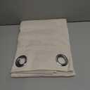 NICETOWN Natural Linen Curtains 84 inch Long 2 Panels Set, Grommet Top Thick Linen Burlap Semi Sheer Vertical Drapes Privacy Assured with Light Filtering for Bedroom/Living Room, W55 x L84