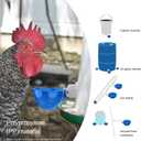 2 x Darcvds Professional Chicken Waterer Cups, 8 Packs Blue Large Chicken Water Feeder, Tee Fittings Poultry Waterer Suitable for Duck, Chicks, Goose, Turkey, Bunny and Bird with Mounting Hole Opener