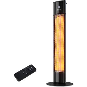 Portable Outdoot Electric Heater, Infrared Patio Heater for Outdoor/Indoor Use, garage heater electric, 1500W, BLACK