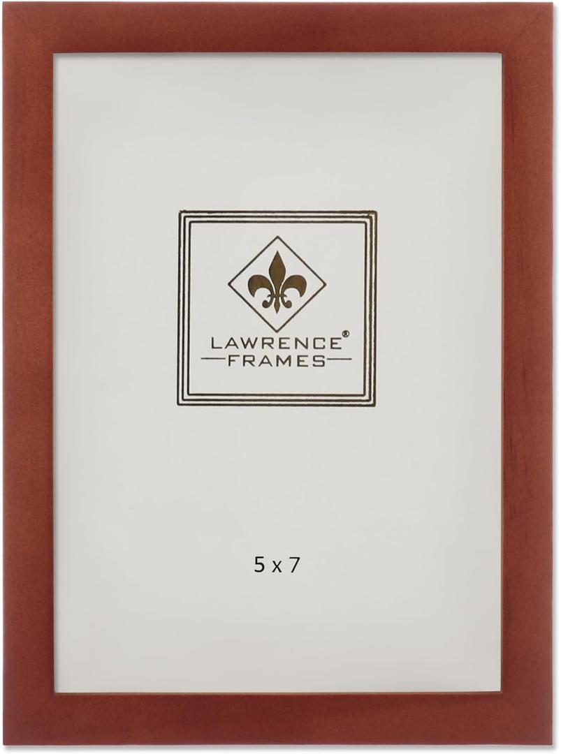 Lawrence Frames Walnut Wood Picture Frame, Gallery Collection, Light Walnut, 5x7
