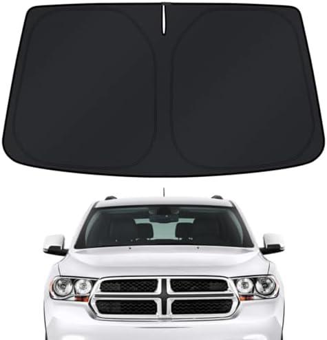 Windshield Sun Shade Cover for Dodge Durango 2011-2026 - Sunshade Compatible with Dodge Durango Foldable Front Window Sunshade Sun Visor Protector Block UV Rays Keep Your Car Cooler Car Accessories