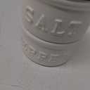Mud Pie Salt & Pepper Cellar, Off-White, 6" X 3.5" dia