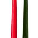 Hyoola Christmas Candles - Green and Red Taper Candles 10 Inch Dripless, 12 Pack Unscented Holiday Candles - European Made