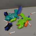 Dinosaur Toy Guns for Toddlers 3-8 Years Old, Idea Gift for Boys Birthday Valentines Easter Christmas Stocking Stuffers, Dino Blaster for Kids with 30 Foam Darts Compatible with Nerf, 2 Pack (Green)