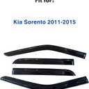 IG Window Visors Fit for 2011-2015 Kia Sorento, Out-Channel Rain Guards Vent Wind Deflectors 4PC, Car Accessories for 11-15 Sorento