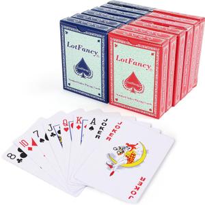 LotFancy Playing Cards, 12 Decks of Cards, Poker Size Standard Index, 6 Blue and 6 Red, for Blackjack, Euchre, Canasta Card Game, Casino Grade