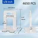 DGSL Tile Leveling System, 4650-Piece 1/8" Tile Spacers Clips Tile Tools, Tile Installation Tools for Professional Ceramic Tile and Stone Installation