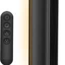 Vornado ARA Oscillating Tower Fan with Ambient Light and Remote, 40 Inch, Quiet Powerful Standing Fan, 5 Speeds, Touch Control, Illuminated Air Circulator Fan for Bedroom and Home, Black