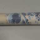 Desk Mat,Blue Japanese Sea Wave Desk Pad,Japanese Sea Wave Large Gaming Mouse Pad for Desk,Extended Big Computer Keyboard Mouse Pad with Non-Slip Base and Stitched Edge,35.4"x15.7"