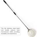 Turning Pizza Peel for Brick Oven,9" Stainless Steel Small Round Perforated Pizza Paddle with 47" Long Handle