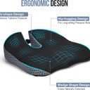 Car Seat Cushion Memory Foam Car Booster Seat Cushion for Adults Wedge Design for Driving Height & Comfort Breathable Mesh Seat Pad for Car Seats with Adjustable Straps