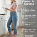 Ophanie Kitchen Mats for Floor, 3/4 inch Thick, 17x28 Anti Fatigue Cushioned Mat, Kitchen Rugs, Waterproof, Comfort Ergonomic Standing Mat for Office, Home, Sink, Grey Non-Slip Ridged Bottom