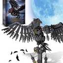 Mechanical Crow Building Block Sets for Adults, Compatible with Lego, Raven Animal Collection Model, Halloween Decor for Home or Office, STEM Toys Gift for Teens Boys and Girls 8-14 (1018PCS)