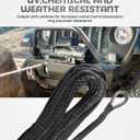 1/5'' x 50FT Winch Rope, Car Accessories Synthetic Winch Rope,10000LBS Winch Cable with Protective Sleeve and Thimble, Automotive Replacement, Suitable for Off-Road Vehicles, UTV, ATV, SUV (Black)