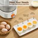 TAKOO 3-in-1 Electric Egg Cooker for Hard Boiled Eggs Poacher, Omelet Maker & Vegetable Steamer, Holds 14