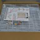 Basic Bird Cage, 24.8inch Parrot Cage (24.8" x 14.6" x 11"),Bird Cage with Ladder, Horizontal Bar, 2 Feeders, and Swing