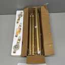 YaFex Curtain Rods 32-118 Inch, Heavy Duty 1 Inch Adjustable Curtain Rod for Windows, Gold Long Window Treatment Rods, Modern Design, Easy Installation, Gold 