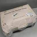 Negwoo Chunky Knit Throw Blanket, 50''*60'' Knitted Throw Chenille Yarn for Bed Couch, Handmade Cream Crochet Big Thick Blanket, Machine Washable Cute Comfy Blanket for Home Decor