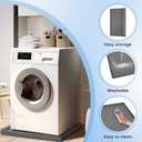 Washing Machine Drain Pan Silicone mat27 x 27 InchNon-Slip Waterproof Washer Drip TrayWith Raised Edge Washing Machine Silicone Mat, Floor Leak Protector for Laundry Room (Gray)